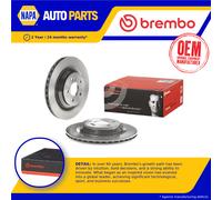 2x Brake Discs Pair Vented fits MERCEDES S500 W221 5.5 Rear 05 to 13 320mm Set
