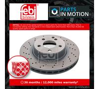 Pair of Front Brake Disc Fits Mercedes Benz SL Model 230 Febi 43989