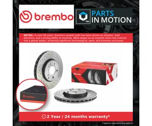 2x Brake Discs Pair Vented fits MERCEDES SLK200 R171 1.8 Front 08 to 11 M271.954