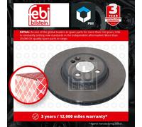 febi bilstein Pair of Brake Disc Rotor 36698 fits Front OE 34 11 6 774 986