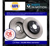 2x Brake Discs Vented Front 280mm NBD5164 NAPA 34116774985