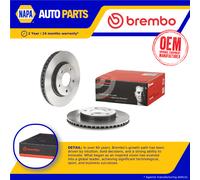 2x Brake Discs Pair Vented fits MITSUBISHI LANCER Mk8 1.8 Front 2008 on 4B10 Set