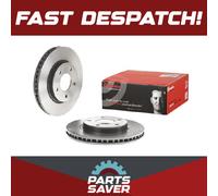 2x Brake Discs Pair Vented fits MITSUBISHI LANCER Mk8 2.0D Front 2008 on 276mm