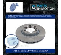 Blue Print Pair of Internally Vented Painted Brake Disc Rotor ADN143123 FRONT