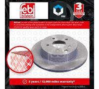 2x Brake Discs Pair Vented fits NISSAN LEAF ZE0 Rear 2010 on 292mm Set Febi New