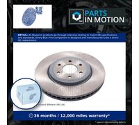 Pair of Front Brake Disc Fits Nissan Navara 4WD Pathfinder Blue Print ADN143118