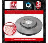 2x Brake Discs Pair Vented fits OPEL ASTRA H, J Front 2006 on 300mm Set Febi New