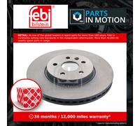 2x Brake Discs Pair Vented fits OPEL MOKKA 76 1.4 Front 2012 on 300mm Set Febi