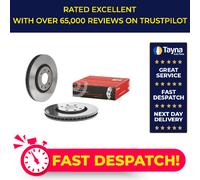 2x Brake Discs Pair Vented fits PEUGEOT 307 3E, 3H 1.6D Front 03 to 09 With ESP