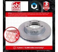 febi bilstein Pair of Internally Vented Oiled Brake Disc Rotor 104856 fits Front