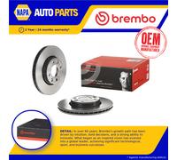 2x Brake Discs Pair Vented fits RENAULT CLIO Mk4 1.5D Front 2012 on 258mm Set
