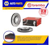 2x Brake Discs Pair Vented fits RENAULT FLUENCE L3 1.6D Front 2014 on R9M402 Set