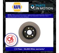 2x Brake Discs Pair Vented fits RENAULT KANGOO 1.5D Front 2005 on 280mm Set NAPA