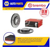 2x Brake Discs Pair Vented fits RENAULT LOGAN Mk1 1.5D Front 2007 on 260mm Set