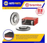 2x Brake Discs Pair Vented fits RENAULT MEGANE Mk2 2.0D Front 2008 on 280mm Set