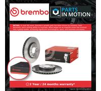 2x Brake Discs Pair Vented fits RENAULT MEGANE Mk4 1.3 Front 2018 on 296mm Set