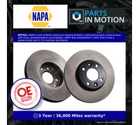 2x Brake Discs Pair Vented fits RENAULT MODUS Front 1.2 1.4 1.6 1.5D 2004 on Set