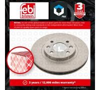 Febi Bilstein 09073 Brake Disc Fits Renault Clio 1.6 16V 1.5 dCi 1.9 dTi 1.2