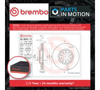 2x Brake Discs Pair Vented fits SEAT ALHAMBRA 71, 710 2.0D Front 10 to 22 314mm