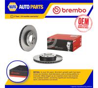 2x Brake Discs Pair Vented fits SEAT IBIZA KJ1 1.0 Front 2017 on 256mm Set New