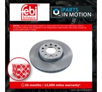 2x Brake Discs Pair Vented fits SKODA OCTAVIA Mk2, Mk3, Mk4 Front 2004 on 288mm