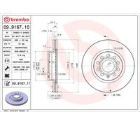 2x Brake Discs Pair Vented fits SKODA YETI 5L Front 09 to 17 280mm Set Brembo