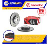 2x Brake Discs Pair Vented fits SUBARU OUTBACK BH9, BP9, BR 2.5 Front 2000 on