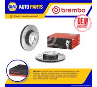 2x Brake Discs Pair Vented fits SUBARU OUTBACK BH9, BP9, BR 2.5 Front 2000 on