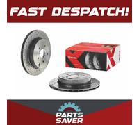 2x Brake Discs Pair Vented fits SUBARU WRX GJ 2.5 Rear 14 to 17 EJ257 316mm Set
