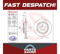 2x Brake Discs Pair Vented fits SUBARU XV GT3 1.6 Rear 2017 on FB16A 285mm Set