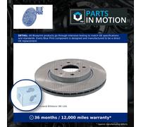Blue Print Carbon Pair Internally Vented Painted Brake Disc Rotor ADK84338 FRONT