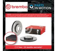 2x Brake Discs Pair Vented fits TOYOTA AURIS WWE185 1.6D Front 15 to 18 277mm