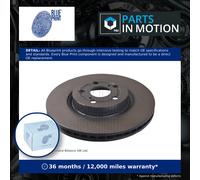 2x Brake Discs Pair Vented Front 295mm ADT343168 Blue Print Set 43512YZZAB New