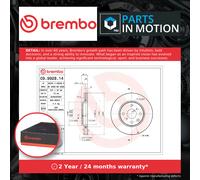 2x Brake Discs Pair Vented fits TOYOTA AYGO WNB10 1.4D Front 05 to 10 2W-ZTV Set