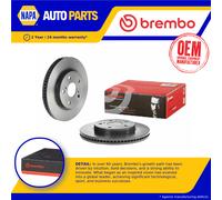 2x Brake Discs Pair Vented fits TOYOTA COROLLA E21 1.2 Front 2019 on 8NR-FTS Set