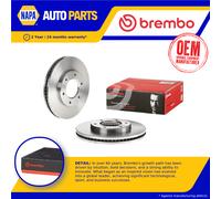 2x Brake Discs Pair Vented fits TOYOTA HI-ACE Mk4 2.4 Front 89 to 04 285mm Set