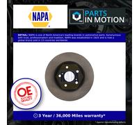 2x Brake Discs Pair Vented fits TOYOTA RAV4 2.2D Front 2006 on 296mm Set NAPA