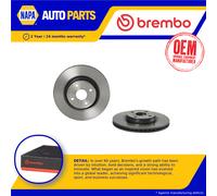 2x Brake Discs Pair Vented fits TOYOTA YARIS NHP130 1.5 Front 2015 on 1NZ-FXE