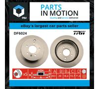 2x Brake Discs Pair Vented fits CHEVROLET CAPTIVA 2.4 Rear 2006 on 303mm Set TRW