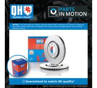 Quinton Hazell Brake Disc Replacement - Single Disc - Front - 4 Bolt Holes - Internally Vented - BDC5241