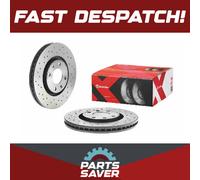 2x Brake Discs Pair Vented fits VAUXHALL CROSSLAND X Front 1.2 1.5D 1.6D 2017 on