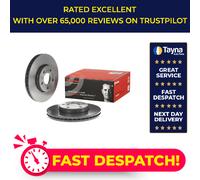 2x Brake Discs Pair Vented fits VOLVO C70 Mk2 2.4D Front 06 to 13 278mm Brembo