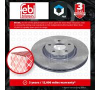 febi bilstein Pair of Brake Disc Rotor 24566 fits Front OE 1 223 664,1 223 666
