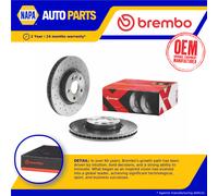 2x Brake Discs Pair Vented fits VOLVO S80 Mk2 Front 06 to 16 300mm Set Brembo