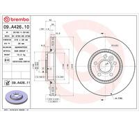 2x Brake Discs Pair Vented fits VOLVO V70 Mk3 2.5 Front 07 to 12 316mm Set New