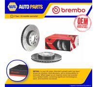 2x Brake Discs Pair Vented fits VW GOLF Front 2003 on 288mm Set Brembo Quality