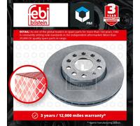 2x Brake Discs Pair Vented fits VW GOLF Front 2003 on 288mm Set JZW615301J Febi