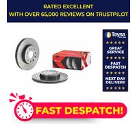 2x Brake Discs Pair Vented fits VW GOLF Mk7 1.5 Front 17 to 20 276mm Set Brembo
