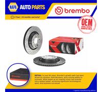 2x Brake Discs Pair Vented fits VW GOLF Rear 2004 on 310mm Set Brembo 1K0615601N
