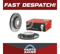 2x Brake Discs Pair Vented fits VW JETTA Mk3, Mk4 Front 2004 on 280mm Set Brembo